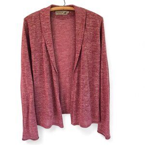 Peruvian Link Womens Open Front Alpaca Knit Cardigan Rose Small Lightweight
